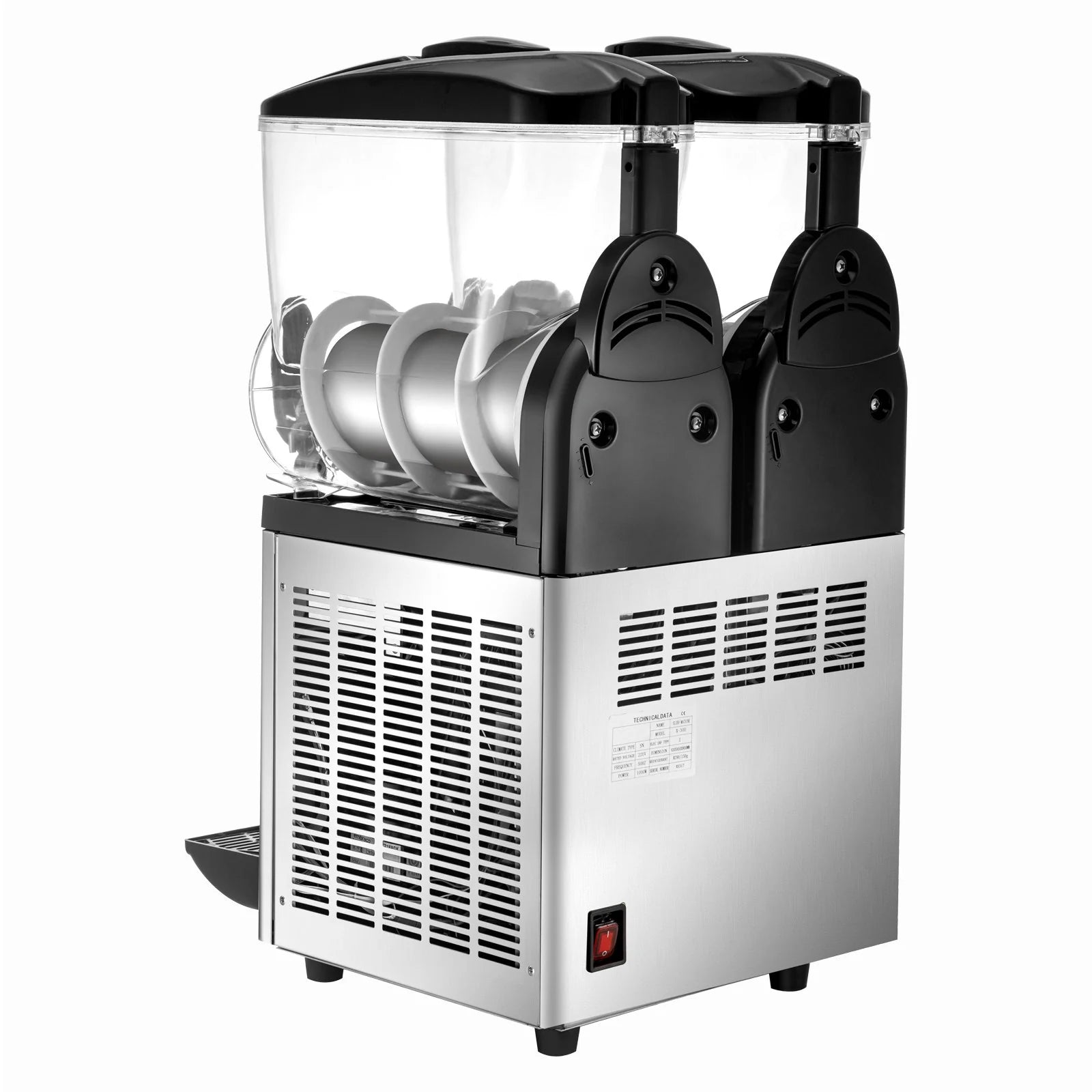 VEVOR Commercial Margarita Machine - 15L x 2 Tank Slushy Maker for Cafes, Restaurants, and Home Use