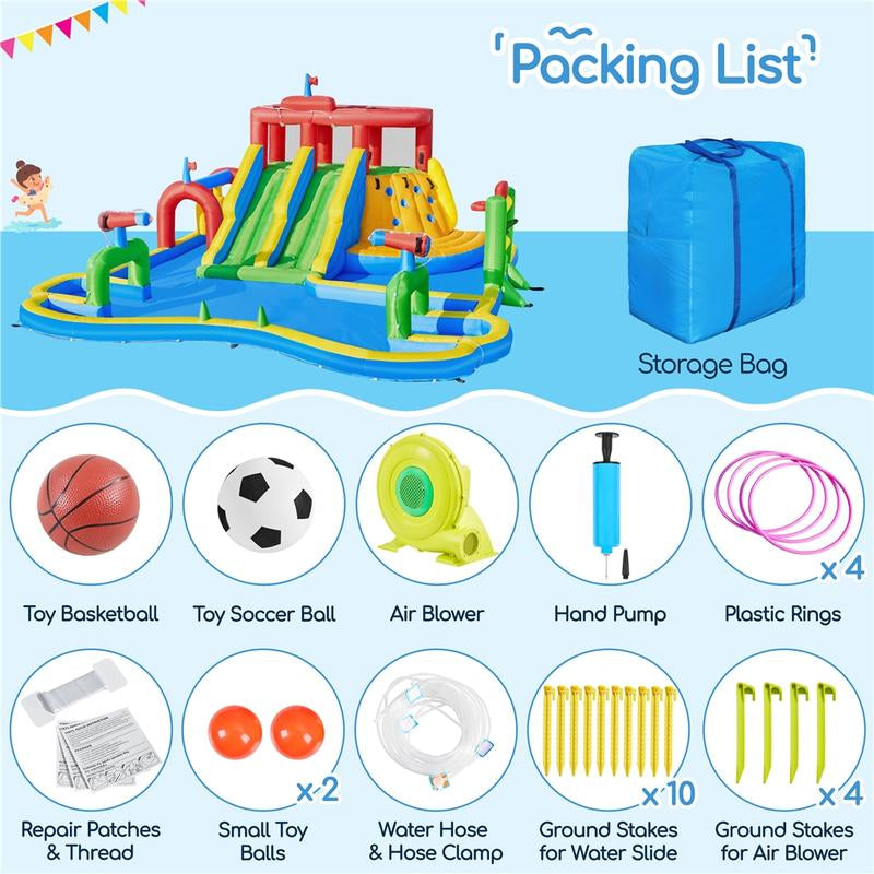 Make a Splash This Summer with the Yaheetech Large Inflatable Water Slide and Soccer Field - Your Ultimate Backyard Adventure for Kids!