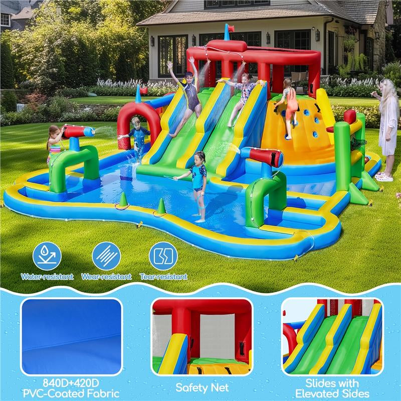 Make a Splash This Summer with the Yaheetech Large Inflatable Water Slide and Soccer Field - Your Ultimate Backyard Adventure for Kids!