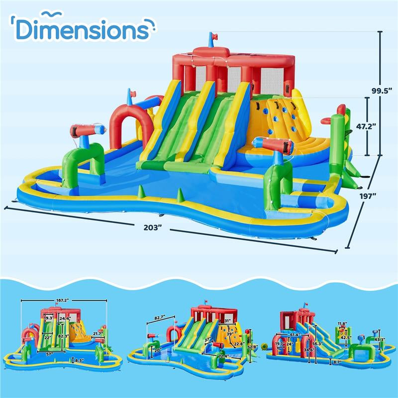 Make a Splash This Summer with the Yaheetech Large Inflatable Water Slide and Soccer Field - Your Ultimate Backyard Adventure for Kids!